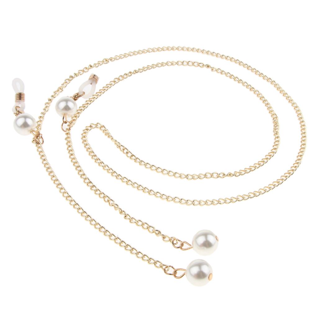 Elegant Eyeglass Reading Glasses Sunglasses Holder Necklace Chain Gold