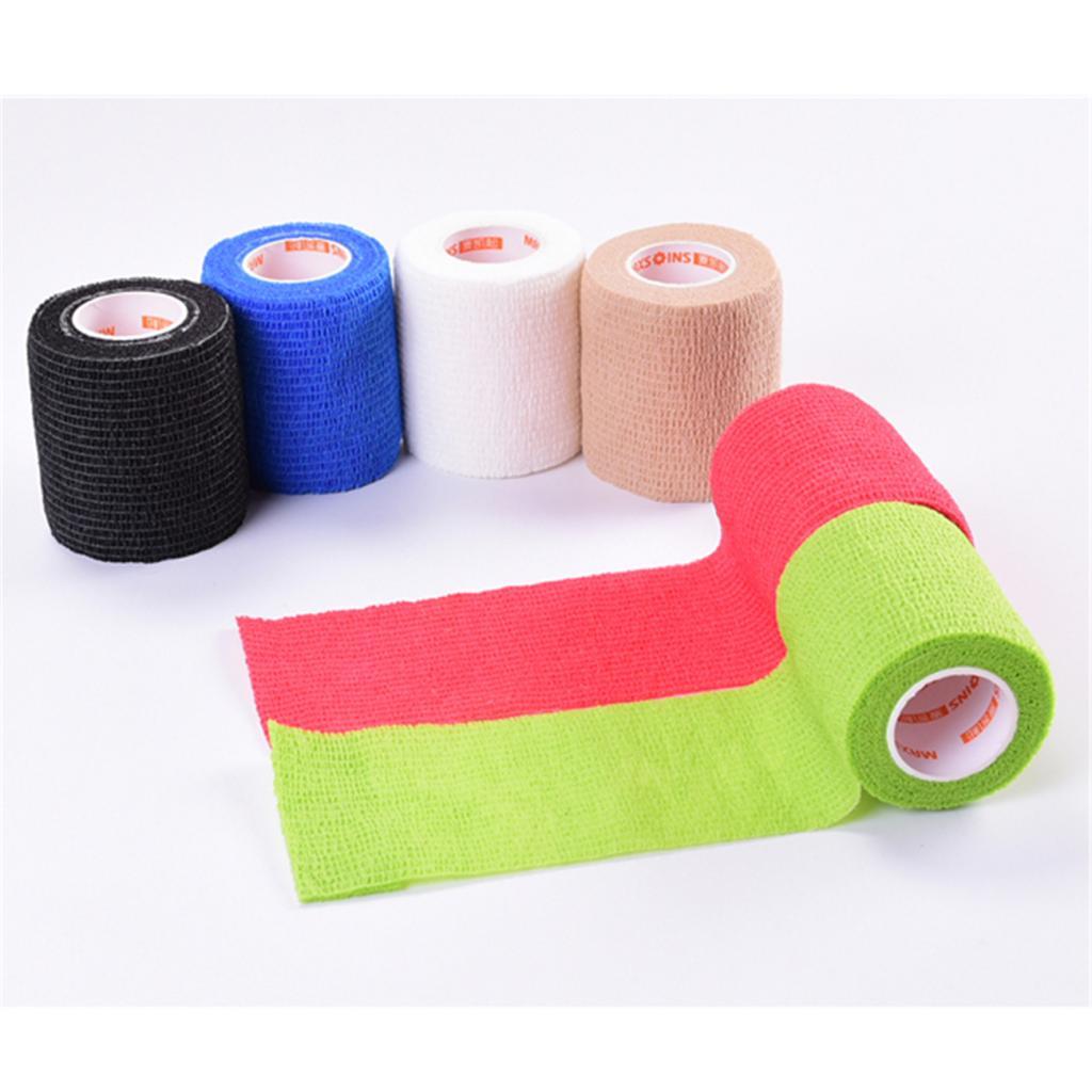 5cm Self Adhesive Bandage Elastic Tape Wrap for First Aid Fluorescent Orange