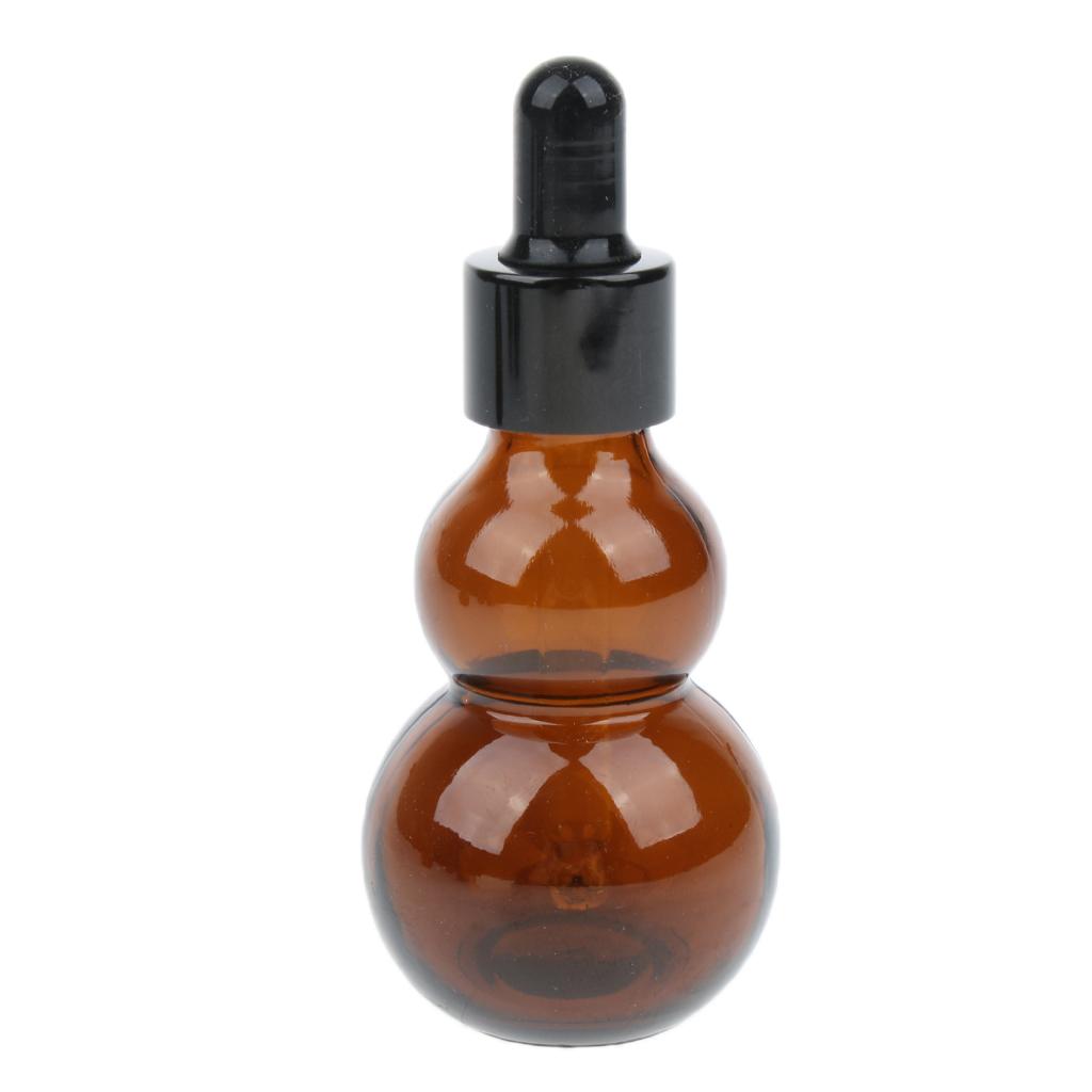 6x Gourd Glass Dropper Bottle Container Jar 30ml