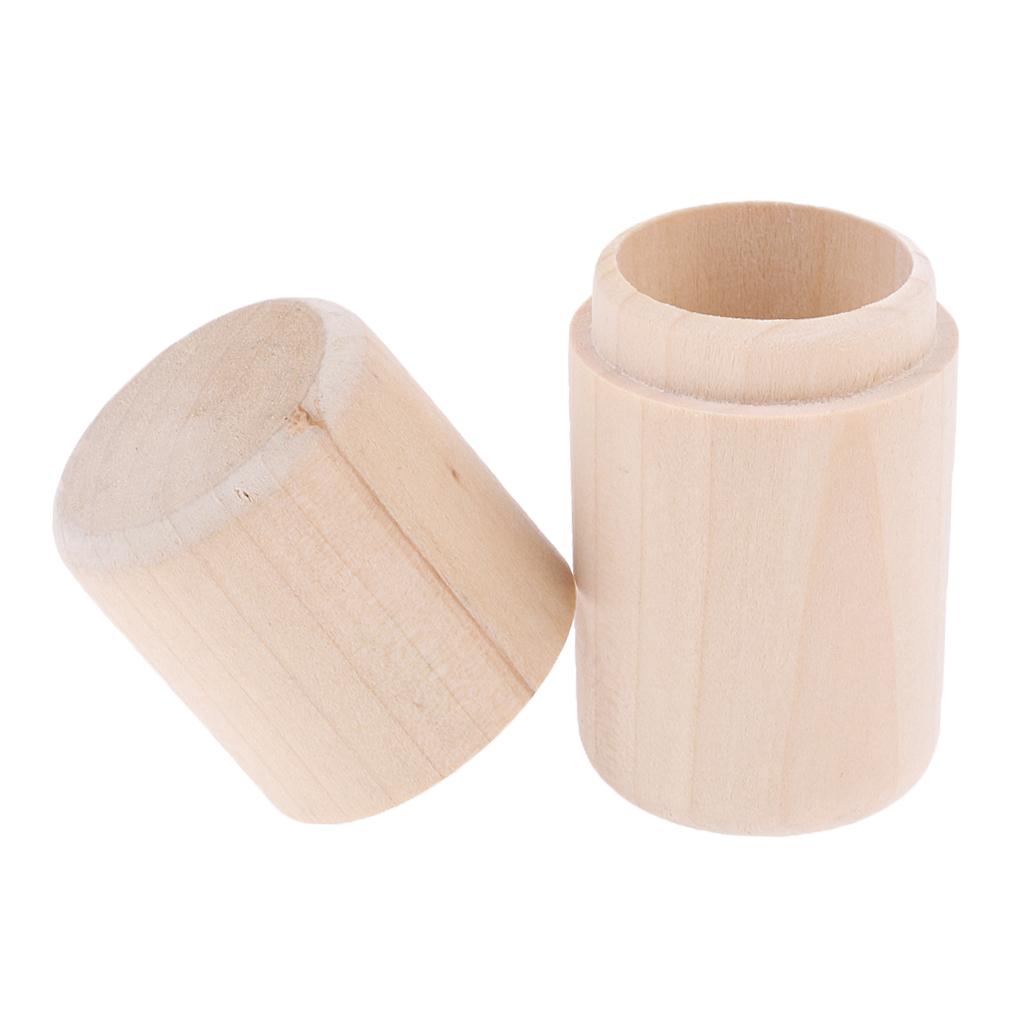 Cylinder Wooden Storage Box Essential Oil Carry Case Organizer Holder 10ml