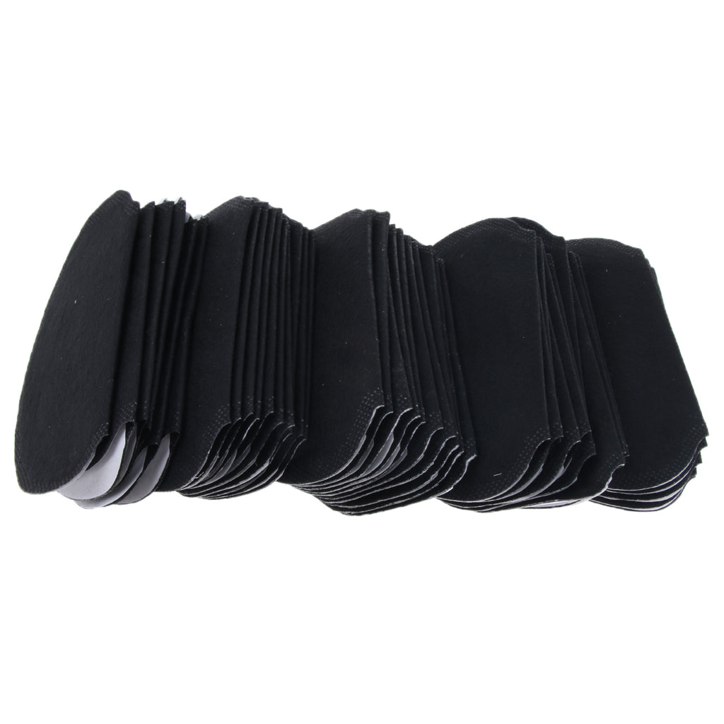 50 Piece Disposable Underarm Armpit Sweat Perspiration Pads Guards Black