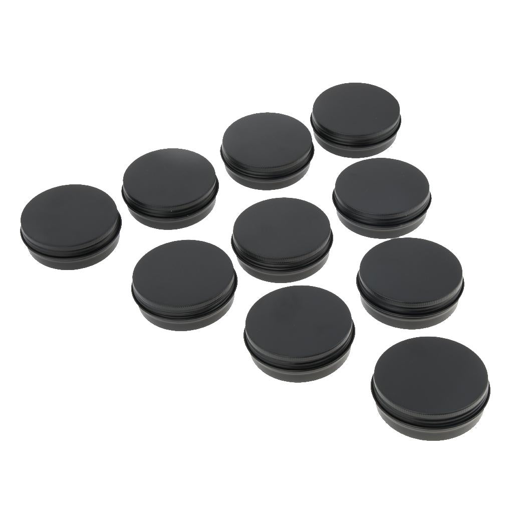 10Pieces Empty Metal Cosmetic Containers Travel Tins Makeup Sample Jars 80g
