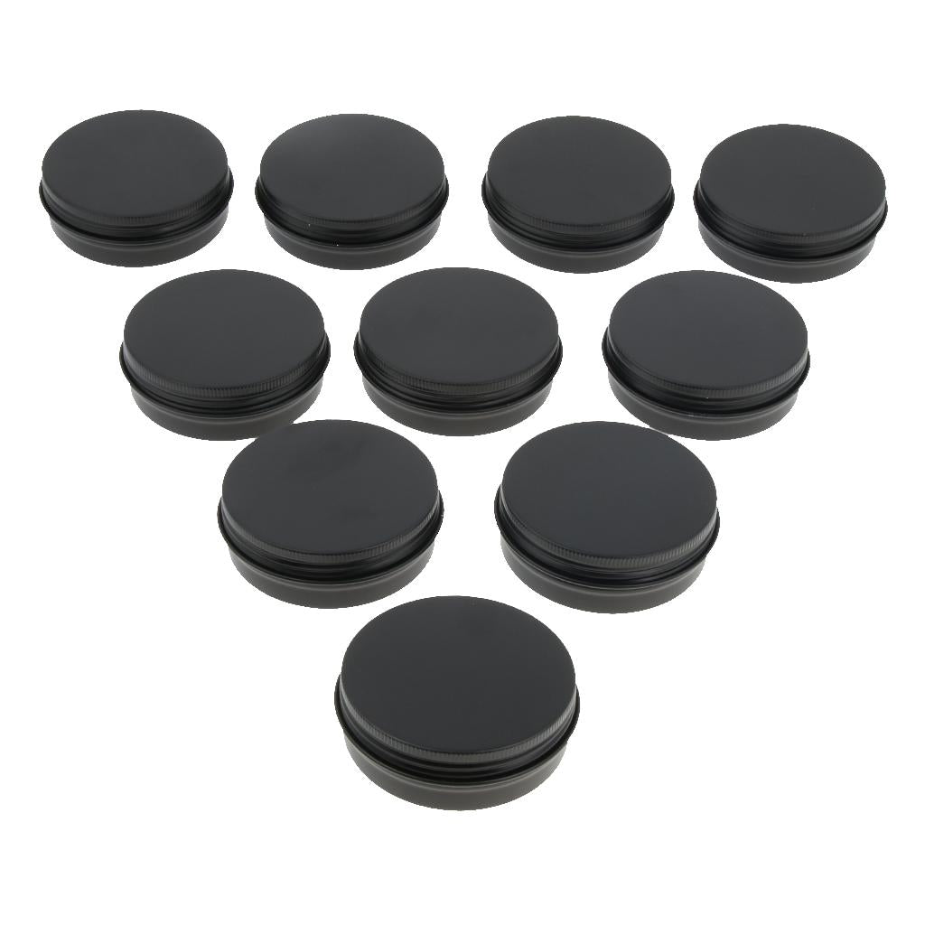 10Pieces Empty Metal Cosmetic Containers Travel Tins Makeup Sample Jars 80g