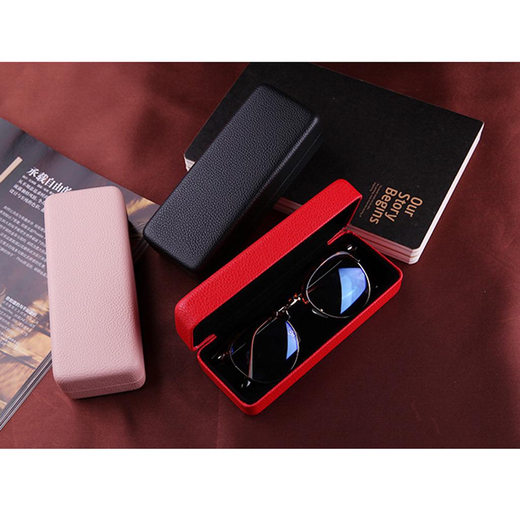 5xDurable Eyeglass Case Eyewear Storage Box Glasses Sunglasses Protector Red