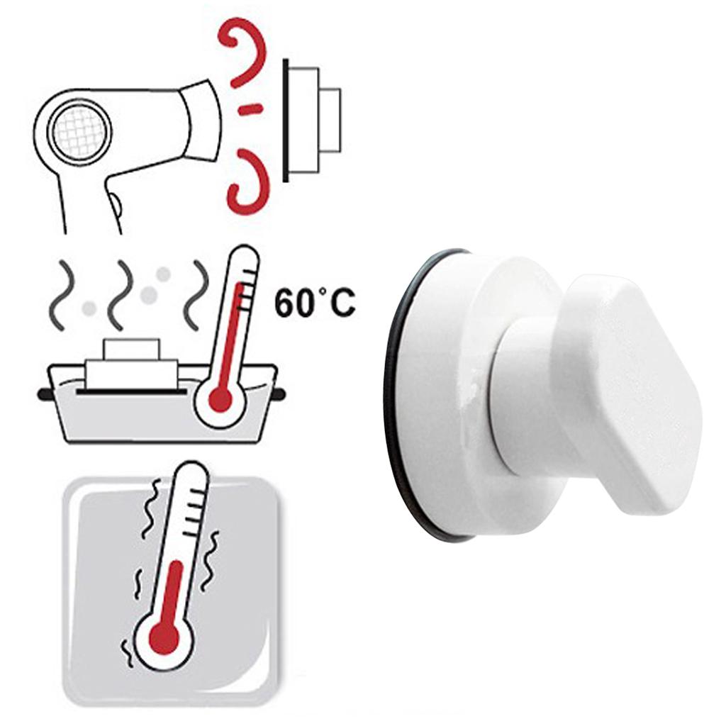 Bathroom Shower Suction Cup Safety Knobs Handle Exterior Interior White