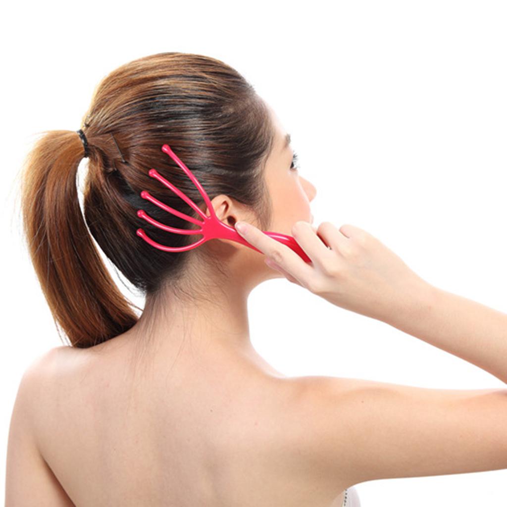 Portable PP Resin Mini Five-finger Head Massager Scalp SPA Scratcher Relax