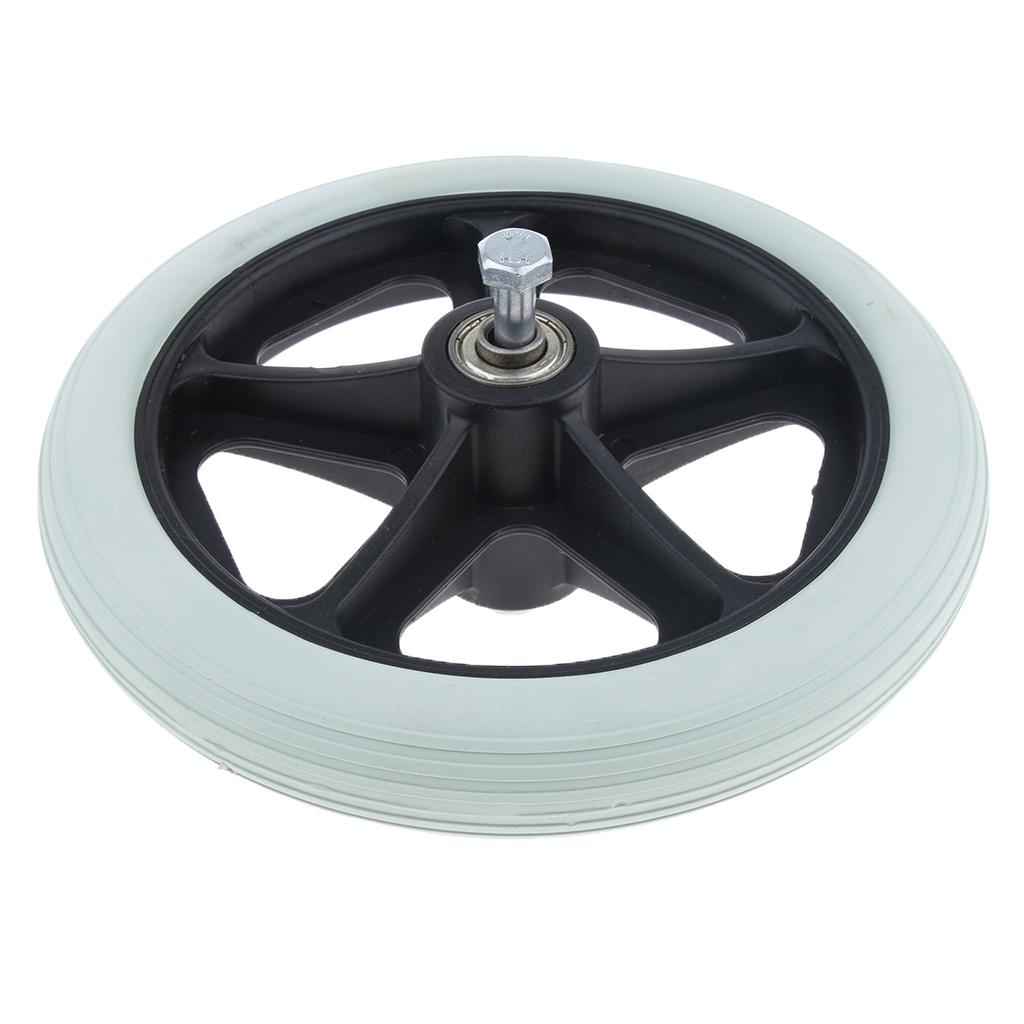 1pc 7" Wheelchair Replacement Front Wheel Smooth Castor Silent Supplies Grey