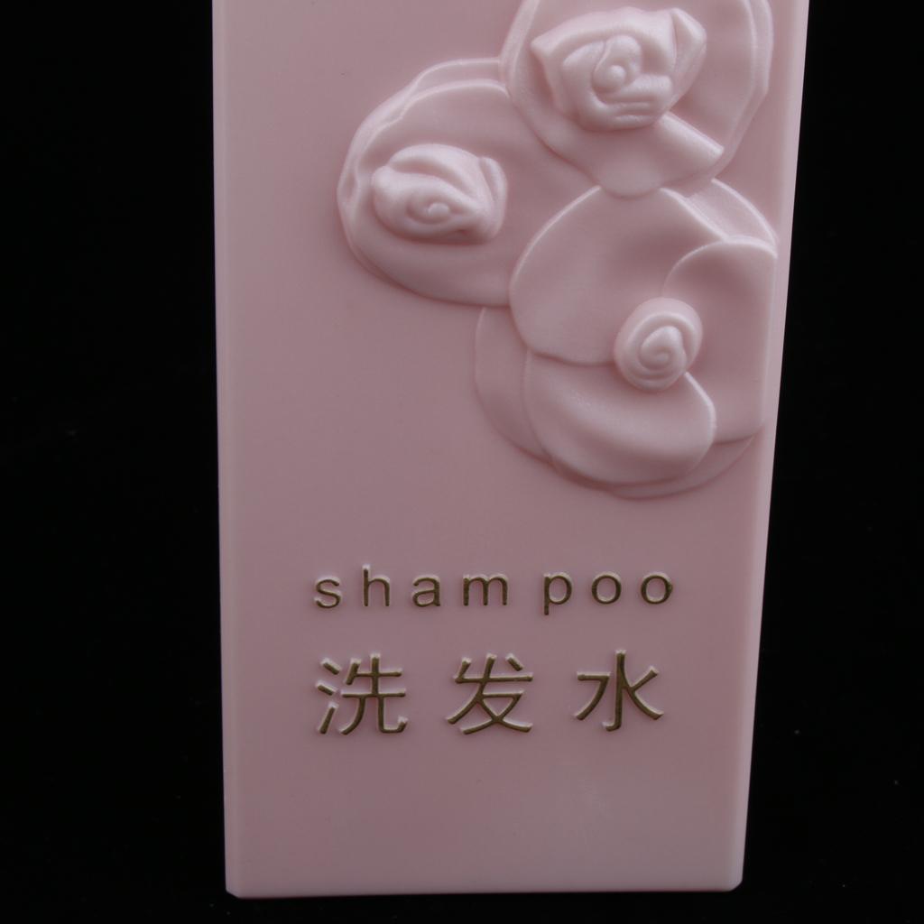 2 Pieces Refillable Empty Shampoo Shower Gel Lotion Bottles 500ml Pink