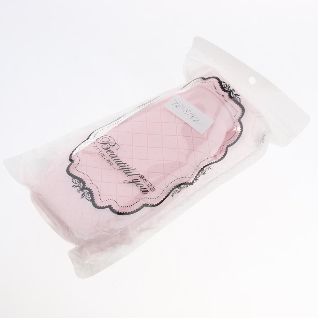 Portable Heat Water Bag Hot Water Bottle with Knit Cover for Warming Pink