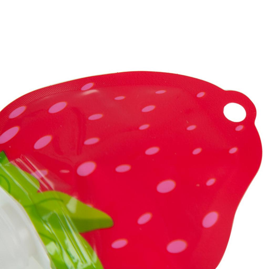 Refillable Empty Squeeze Pouch Lotion Squeezable Bag Bottle Strawberry