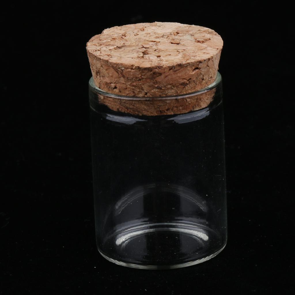20Pcs 10ml Mini Empty Clear Glass Bottle Vials with Cork Stopper for Storage
