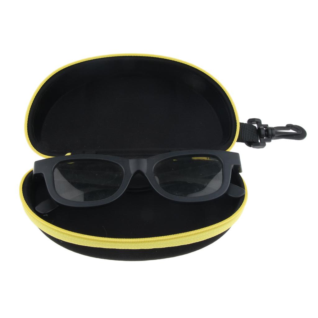 2x Portable Zipper Spectacle Sunglass Eyeglass Case Box Storage Pouch Yellow
