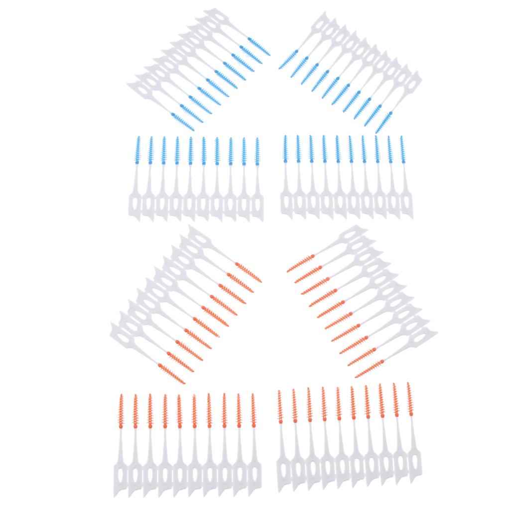 Interdental Cleaners (80 Pcs) Brushes Between Teeth, Tooth Cleaning Brush, Deep Clean Toothpicks