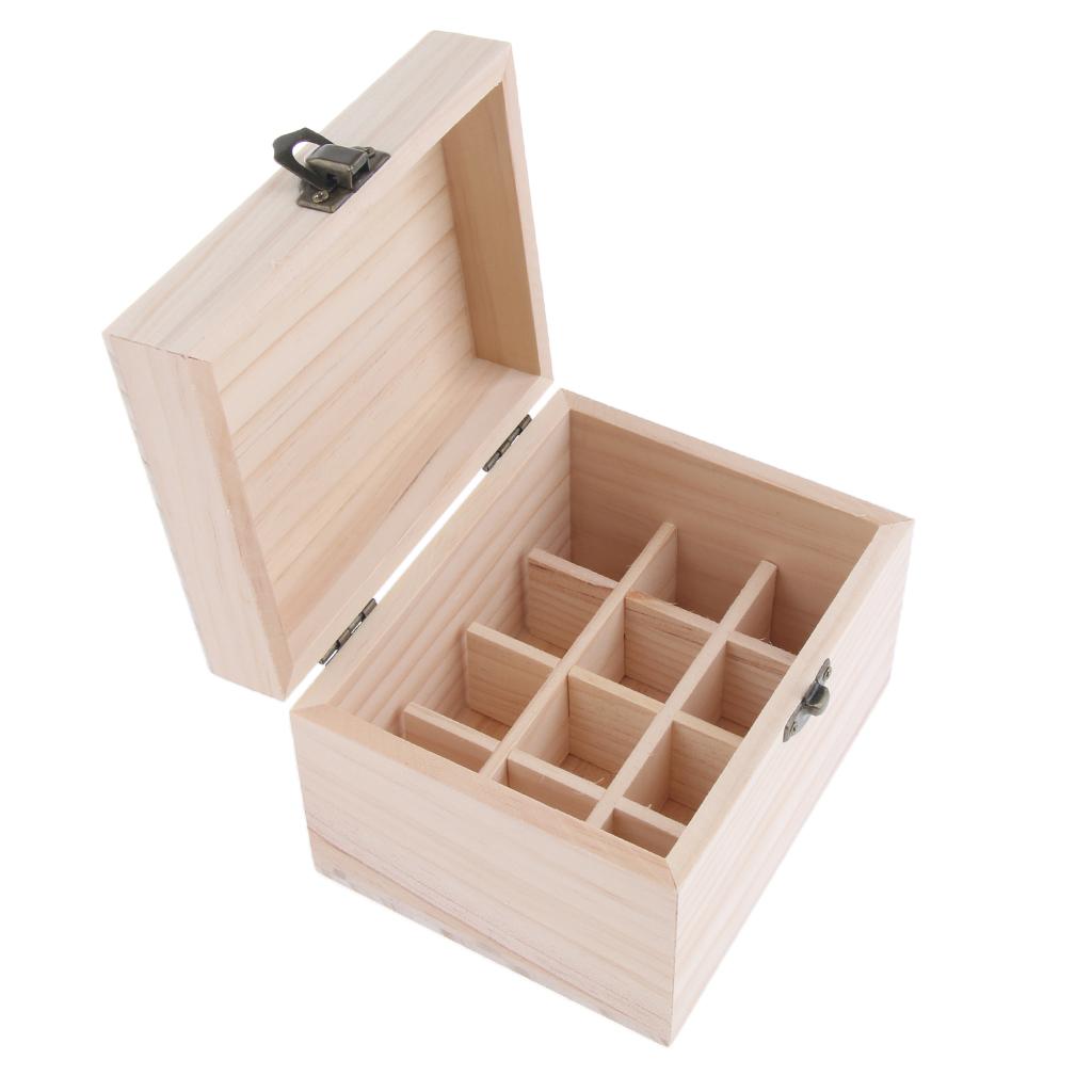 Wooden Essential Oil Box/case Can holds 12 Pieces 10ml Essential Oil Bottles