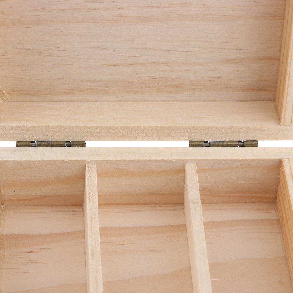 Natural Wood Essential Oils Storage Box Display Carry Case Holder 3 Grids