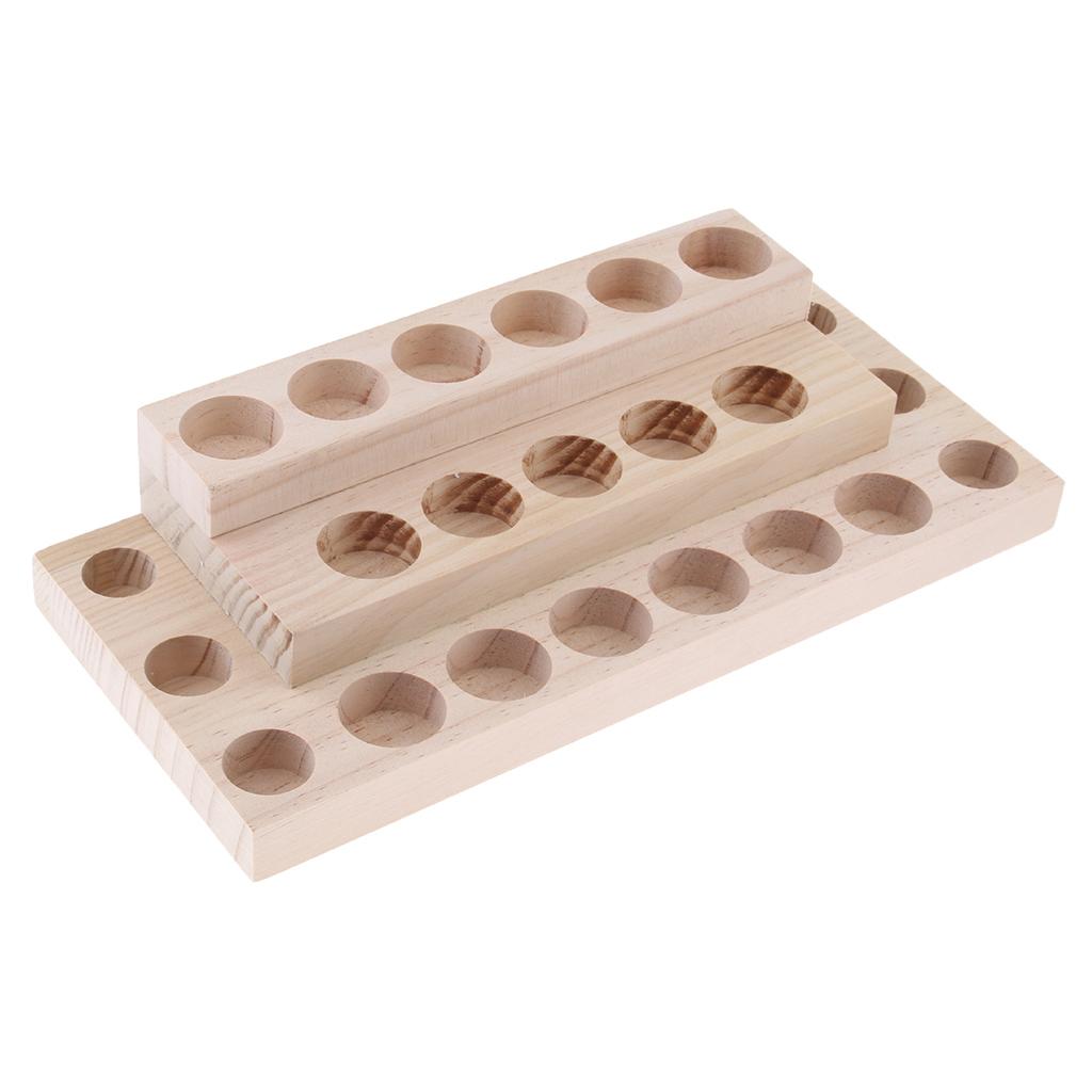 Wood Essential Oil Displaying Storage Organizer Rack Holder for 30ml Bottles