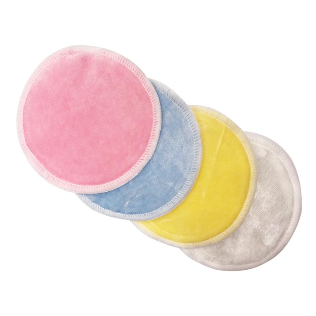 5 Pieces 8cm Reusable Round Bamboo Cotton Facial Makeup Remover Pads Pink