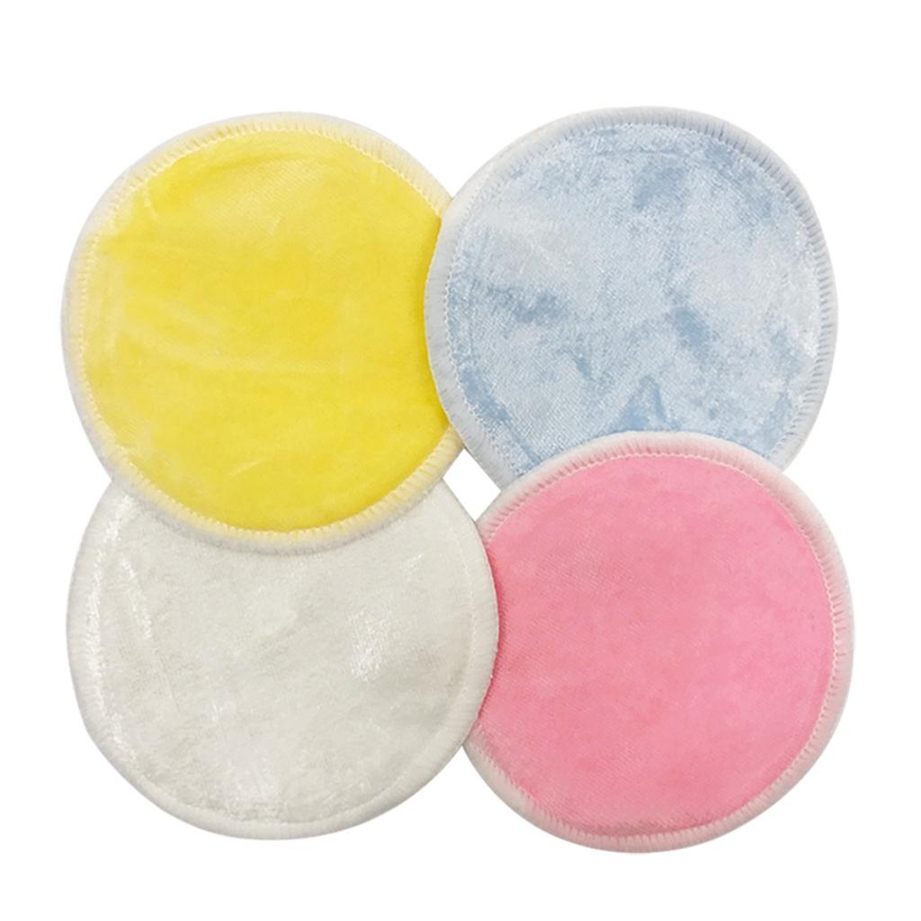 5 Pieces 8cm Reusable Round Bamboo Cotton Facial Makeup Remover Pads Pink