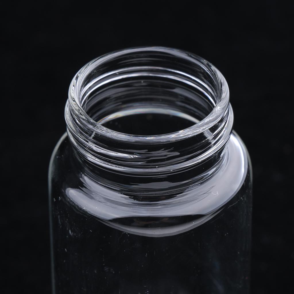 10x High Borosilicate Sample Vials Clear Glass Bottles wit Aluminum Cap 65ml