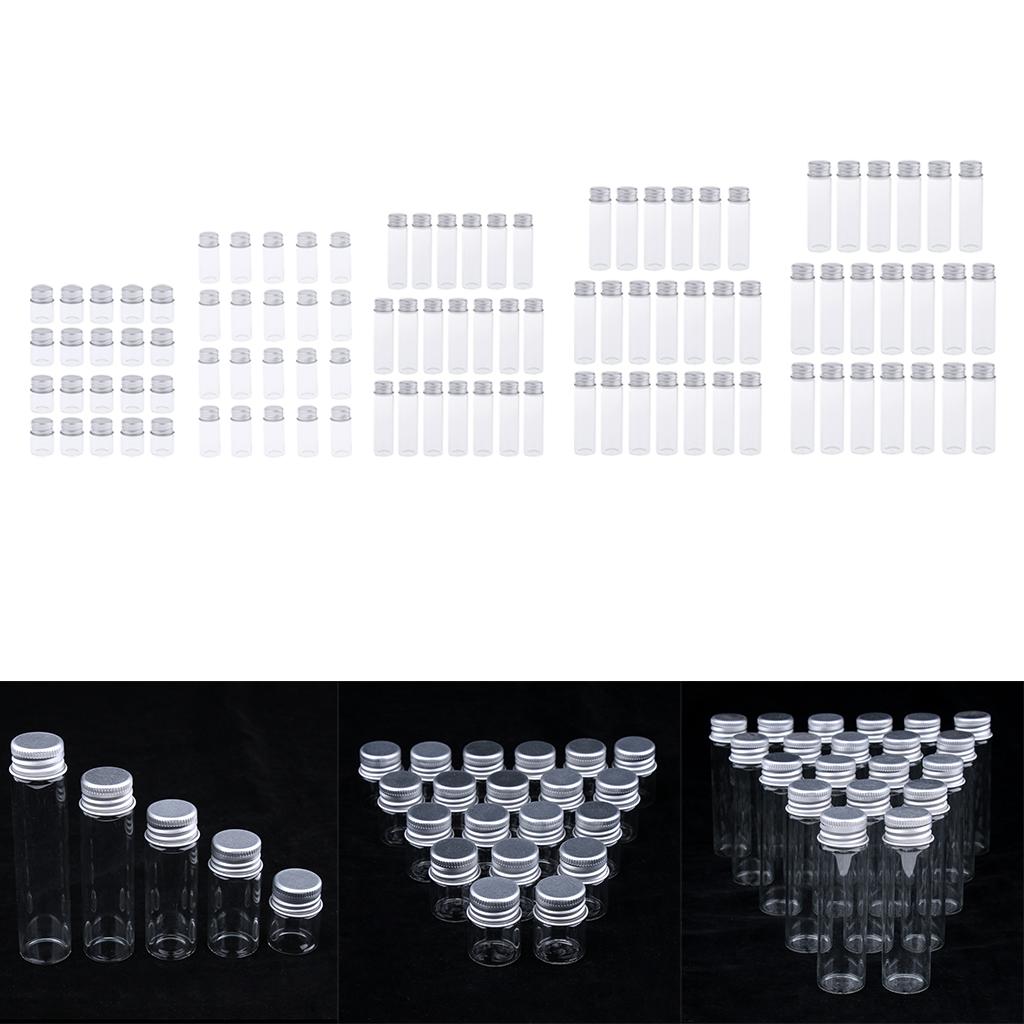 20X Empty Refillable Cosmetic Container Bottle Round Glass Jar Cannings 5ml