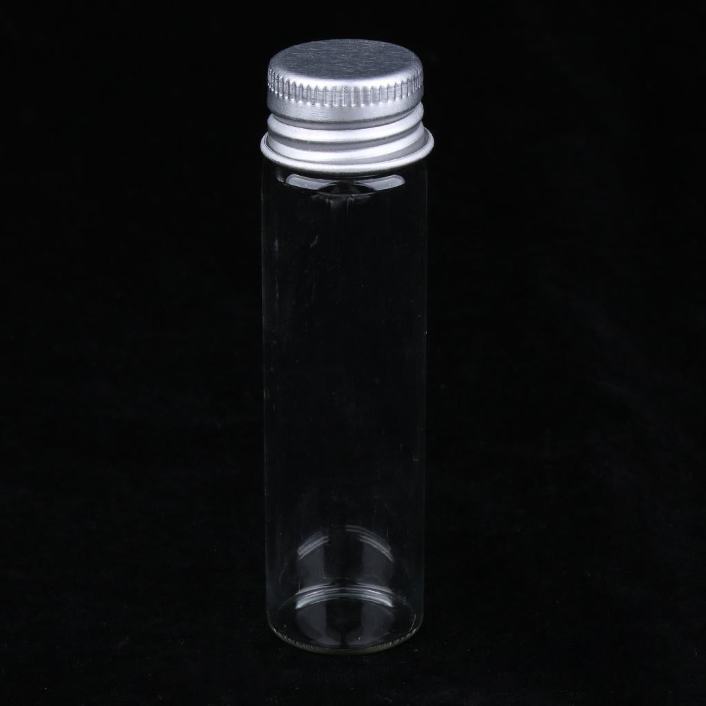 20X Empty Refillable Cosmetic Container Bottle Round Glass Jar Cannings 15ml