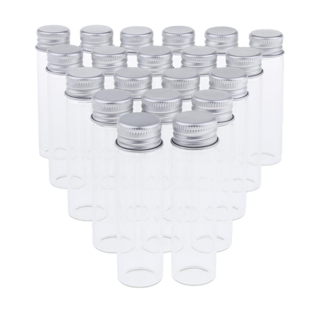 20X Empty Refillable Cosmetic Container Bottle Round Glass Jar Cannings 15ml