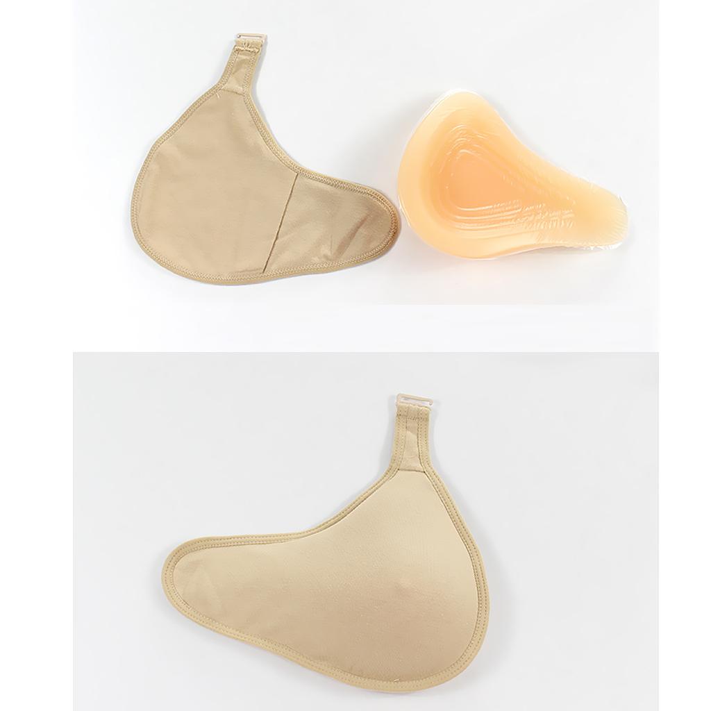 Right Breast Sweat Pads Women Silicone Breast Forms Cotton Protect Pocket M