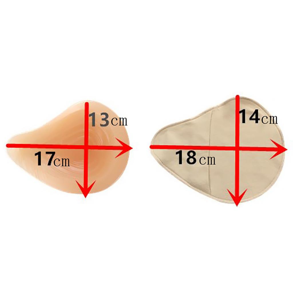 Right Breast Sweat Pads Women Silicone Breast Forms Cotton Protect Pocket M