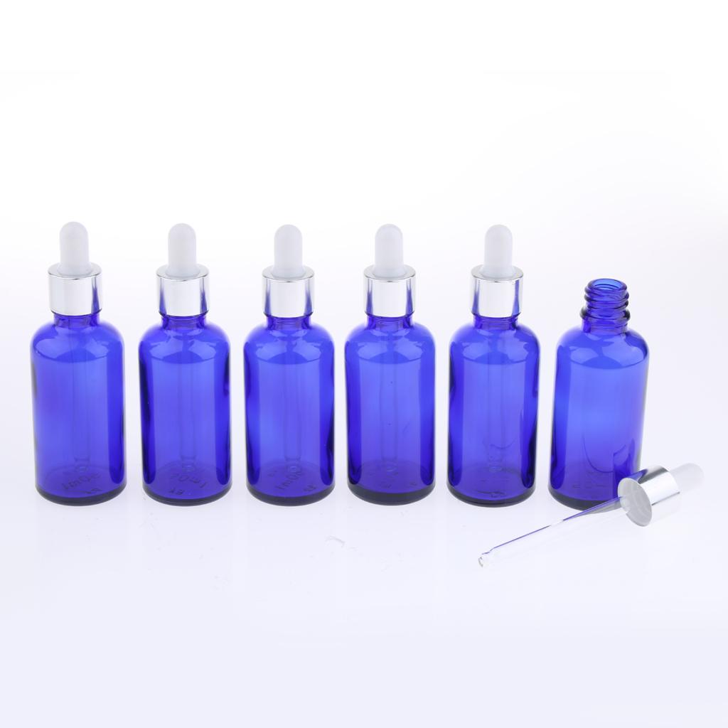 6Pcs Glass Eye Dropper Dispenser Bottles for Essential Oils Perfume 100ML