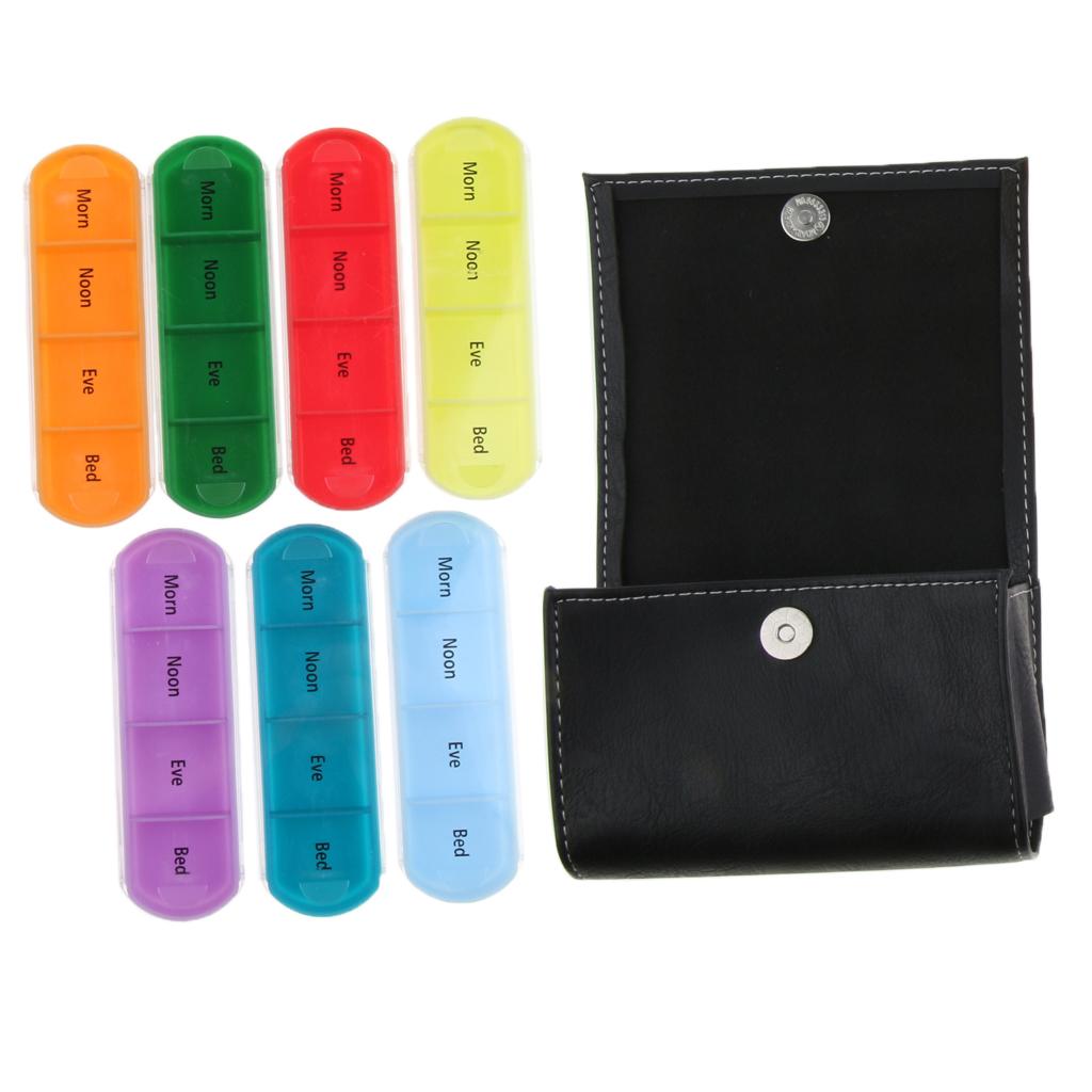 Travel Weekly Pill Wallet Box Medicine Tablet Organizer Storage Dispenser