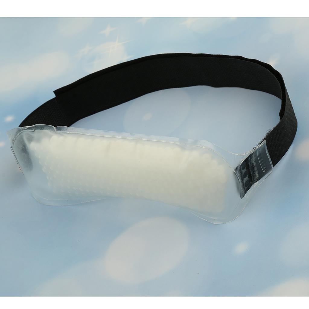 Reusable Gel Beads Cold Compress Ice Pack Wrap for Sports Muscle Pain White