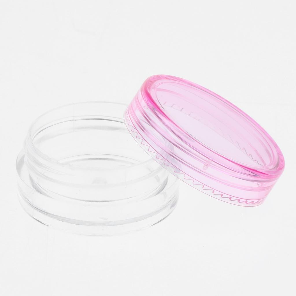 50 Pieces 3g Plastic Pot Jars Lotion Cream Sample Empty Container Pink
