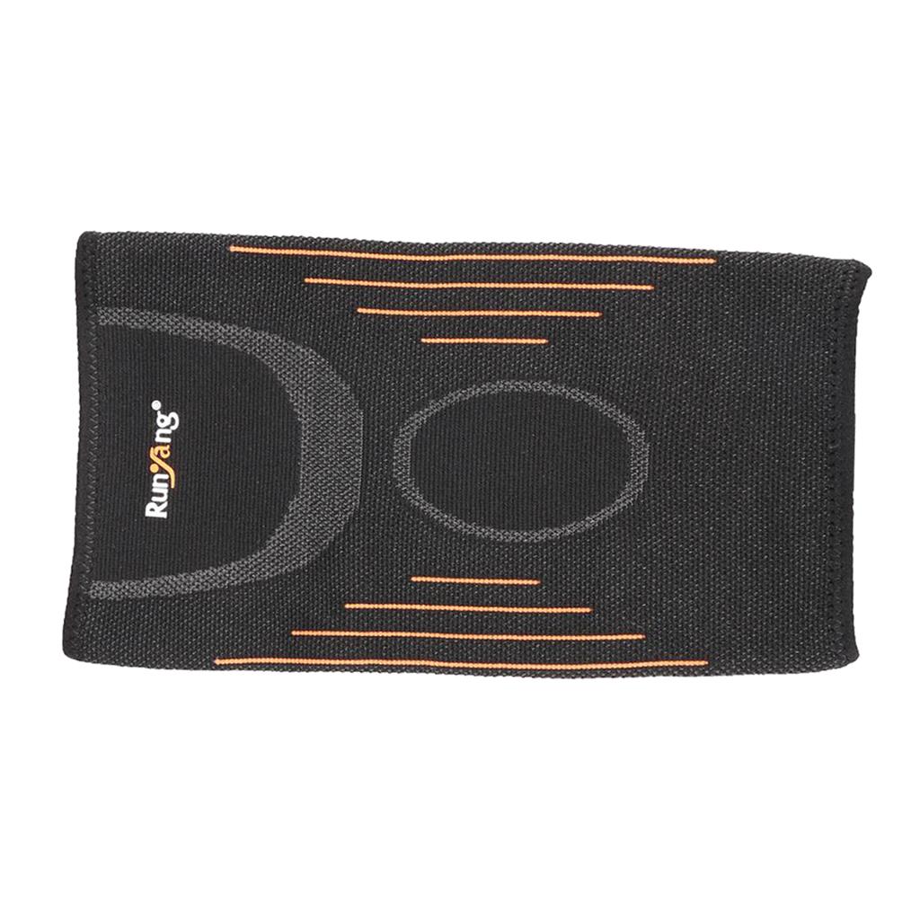 Outdoor Classic Black Knit Warm Sports Knee Brace Compression Sleeve Pad L