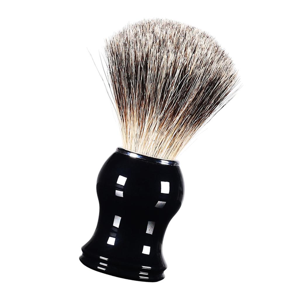 Resin Handle Barber Salon Mustache Shaving Brush Grooming Tool for Men Use