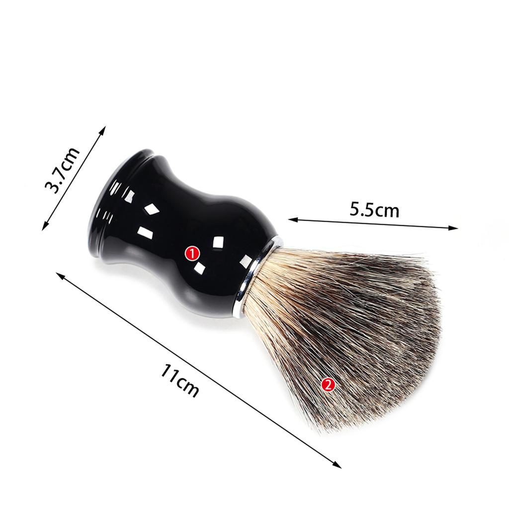 Resin Handle Barber Salon Mustache Shaving Brush Grooming Tool for Men Use