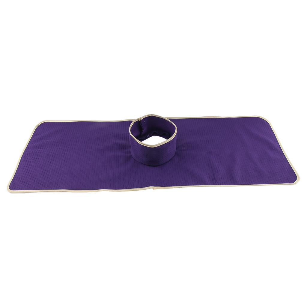 Reusable Massage Bed Tattoo Table Sheet Pad Mat With Face Hole Purple