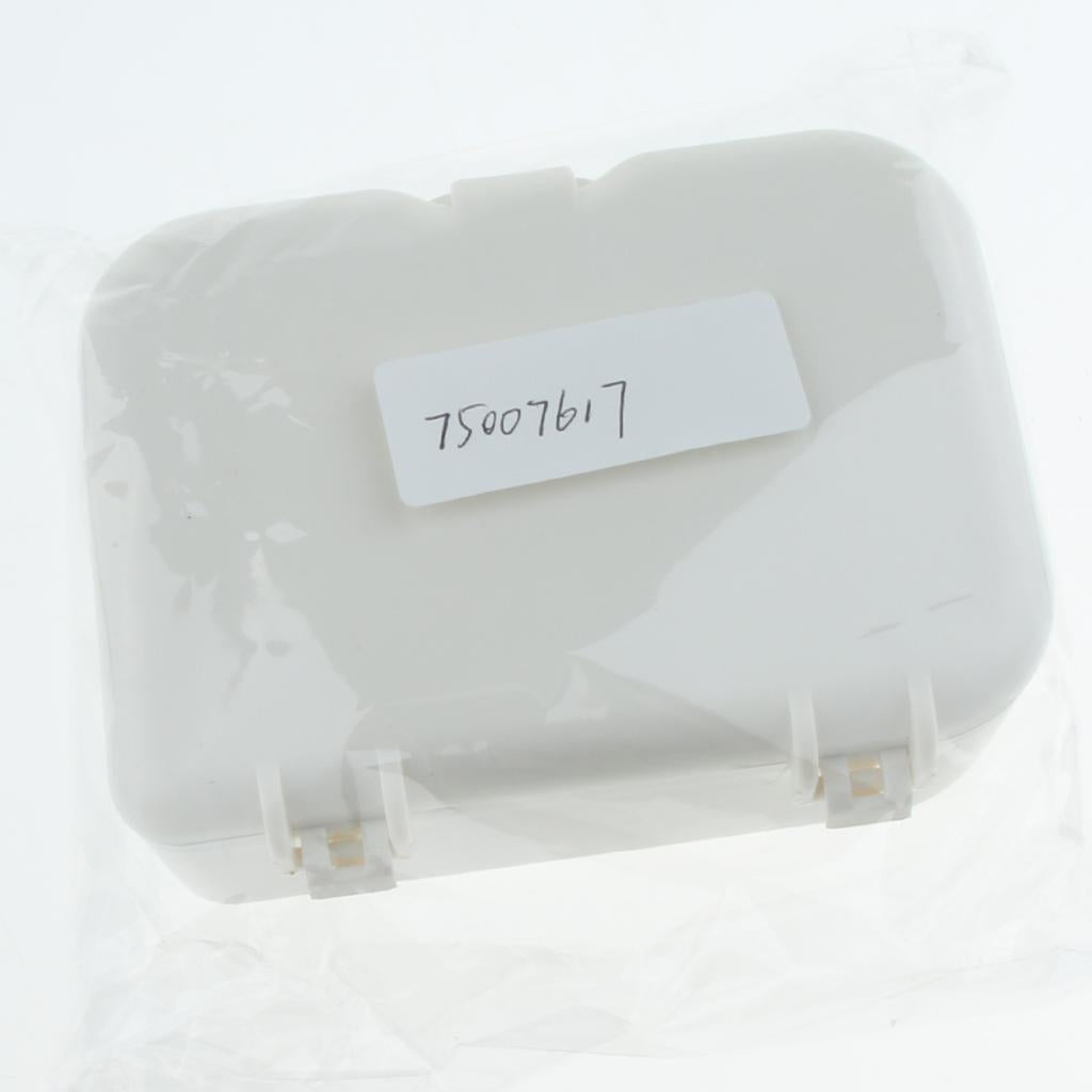 Portable Denture Case with Built In Mirror Brush Teeth Storage Container Box