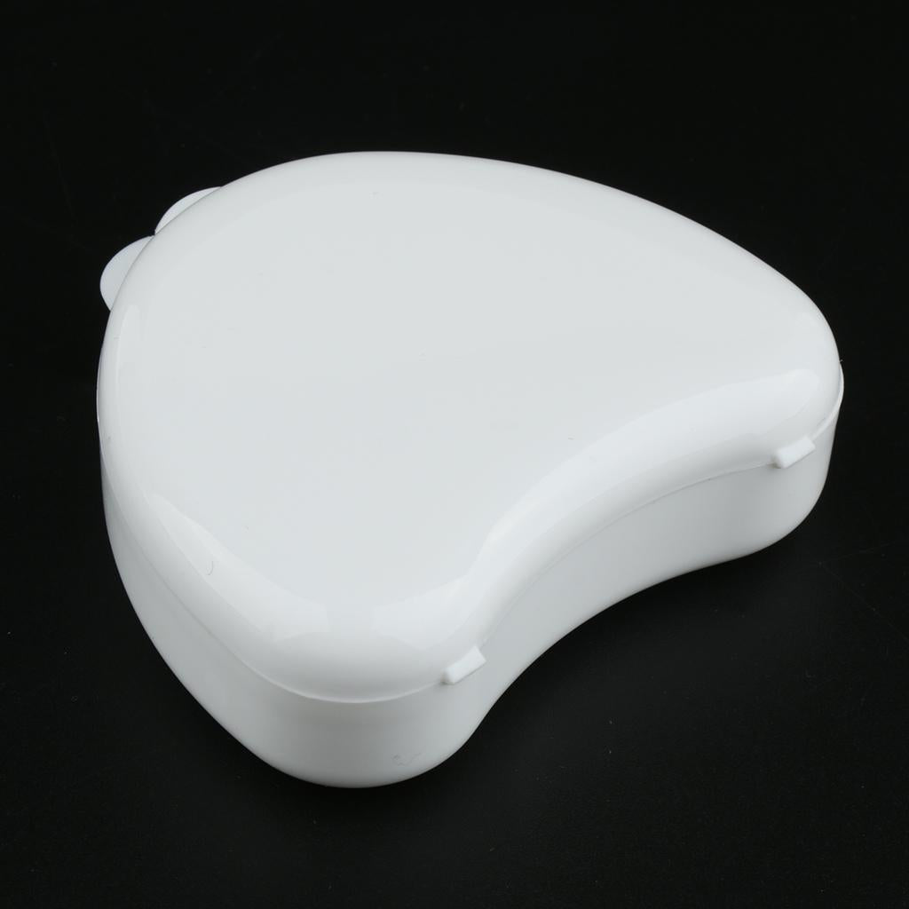 2x Mouth Guard Case Orthodontic Retainer Box Denture Storage Container White