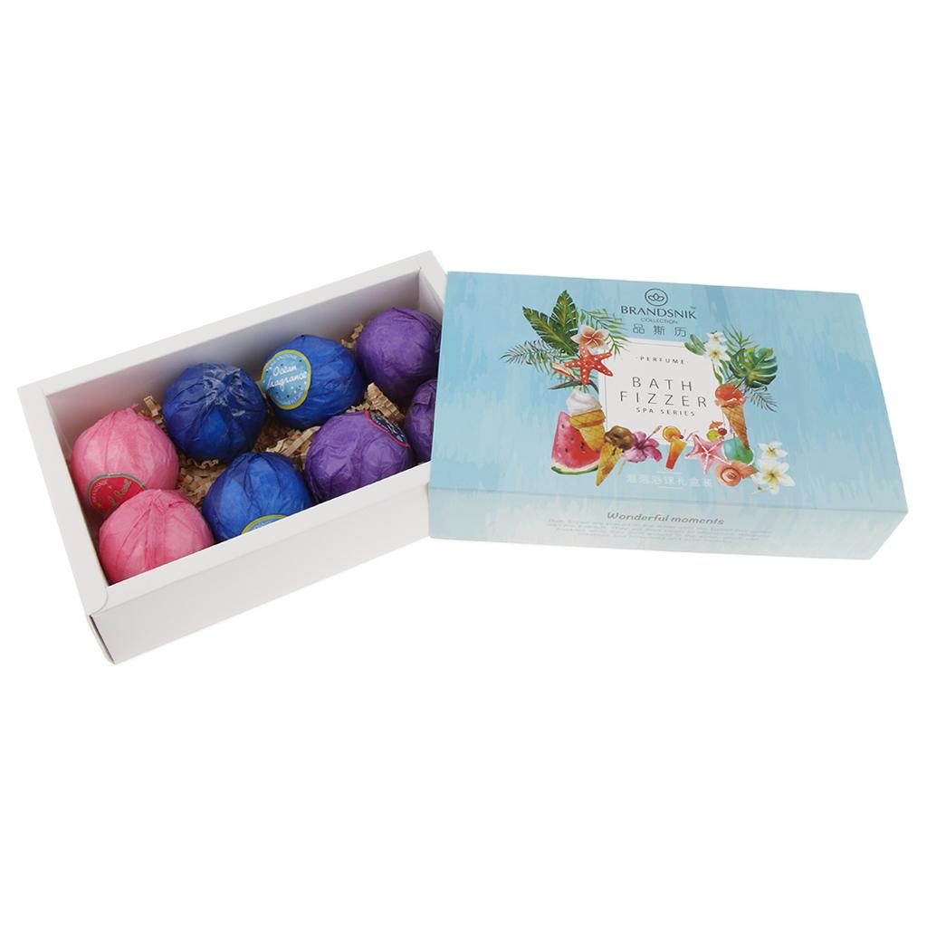 8 Pieces Women Scented Bubble Bath Salt Essential Balls Set 50g 8Pcs