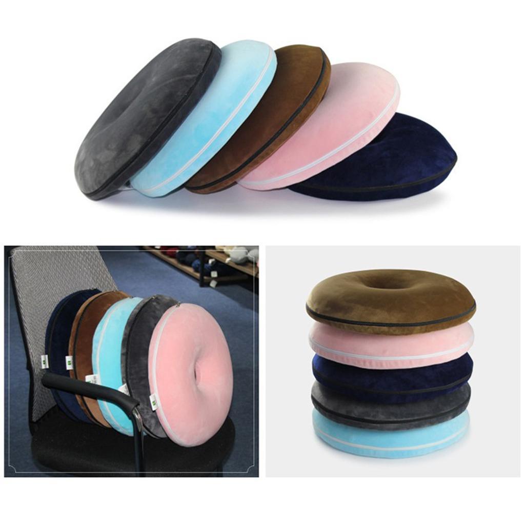 Donut Seat Cushion Hemorrhoid Coccyx Tailbone Support Pillow Pad Dark Blue