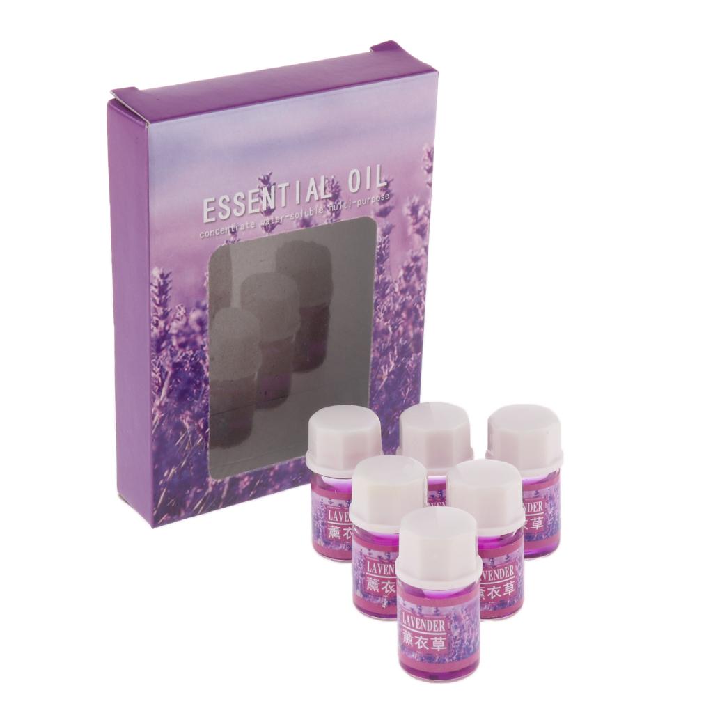 6 Pieces 3ML Water Soluble Essential Oil Blends Aromatherapy Oils Lavender