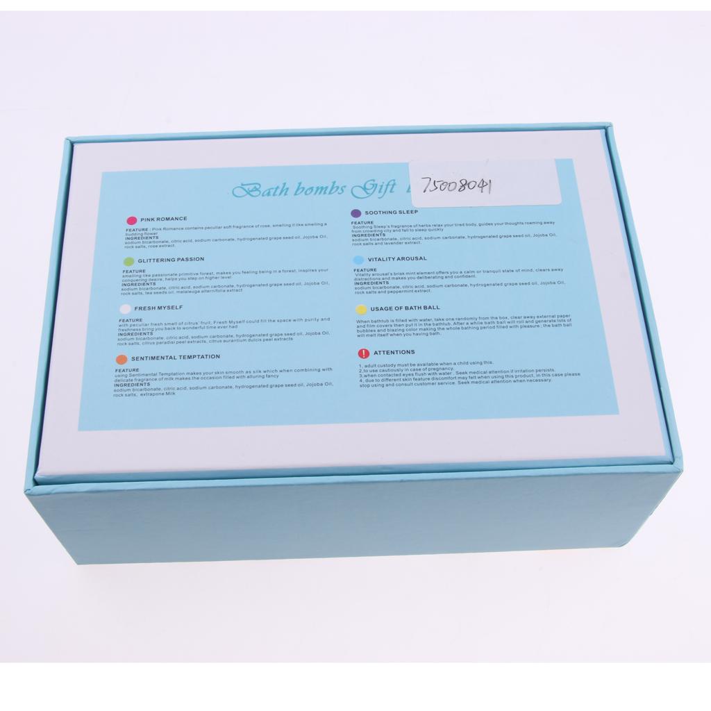 6 Pieces Women Scented Bubble Bath Salt Essential Balls Set Kit 110g