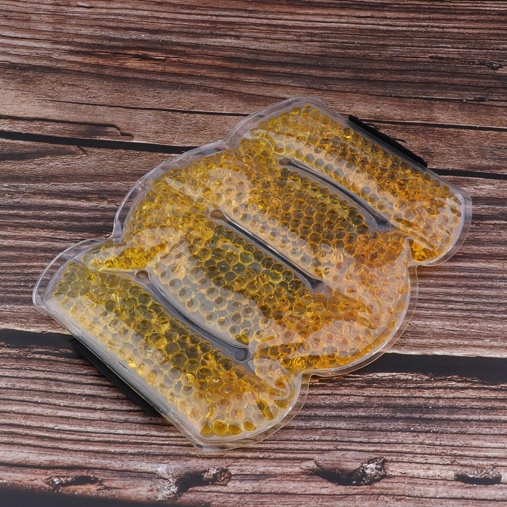 Reusable Gel Beads Hot Cold Compress Ice Pack Elbow Wrist Muscle Wrap Yellow