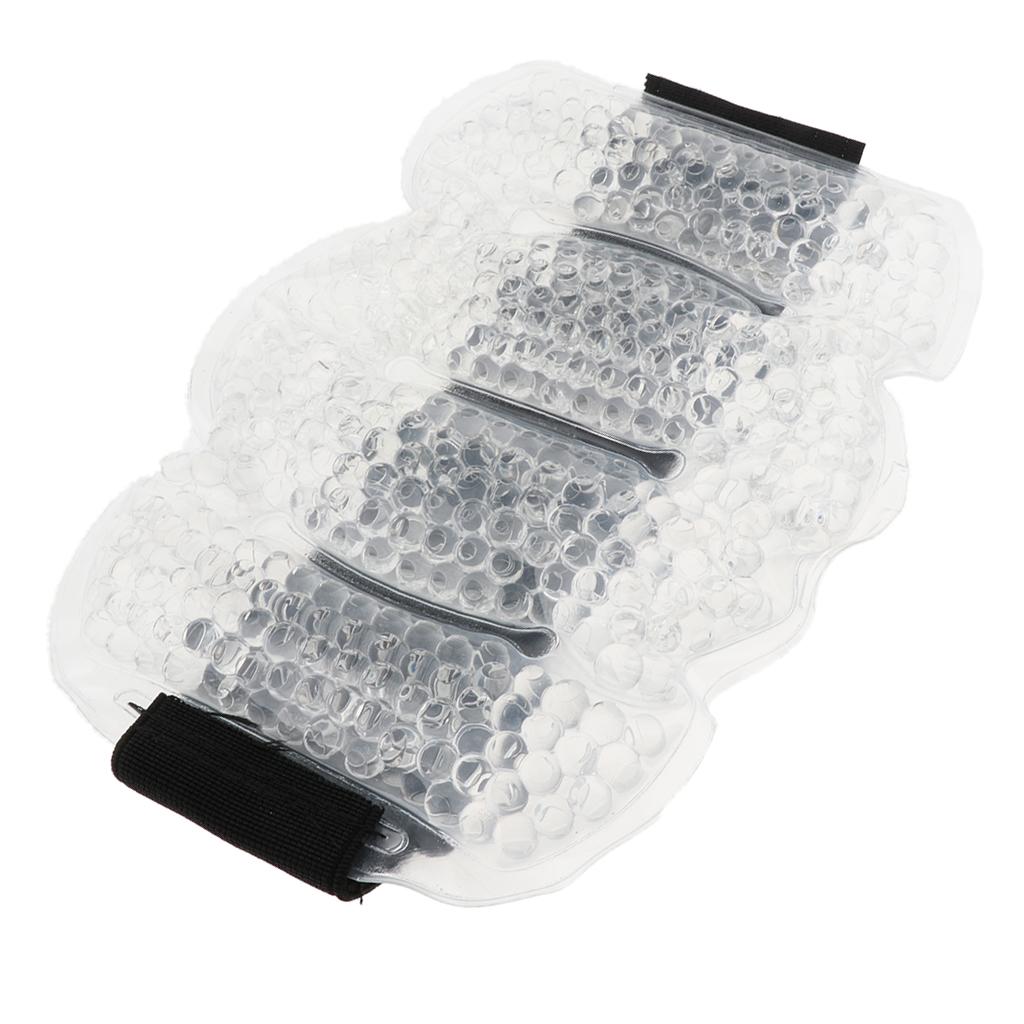 Reusable Gel Beads Hot Cold Compress Ice Pack Elbow Wrist Muscle Wrap Clear
