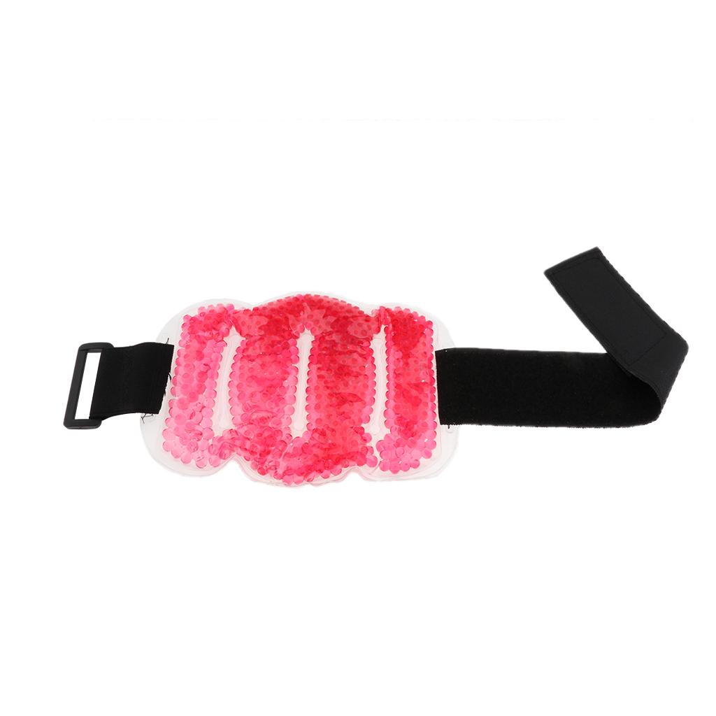 Reusable Gel Beads Hot Cold Compress Ice Pack Elbow Wrist Muscle Wrap Red