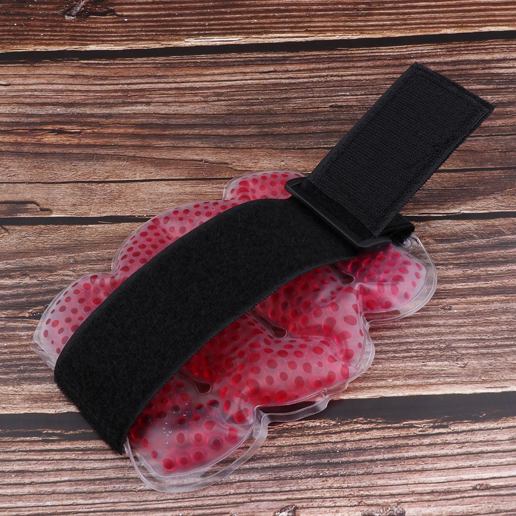 Reusable Gel Beads Hot Cold Compress Ice Pack Elbow Wrist Muscle Wrap Red
