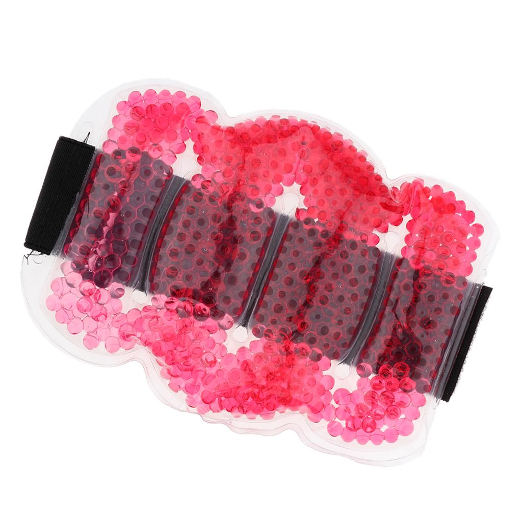 Reusable Gel Beads Hot Cold Compress Ice Pack Elbow Wrist Muscle Wrap Red