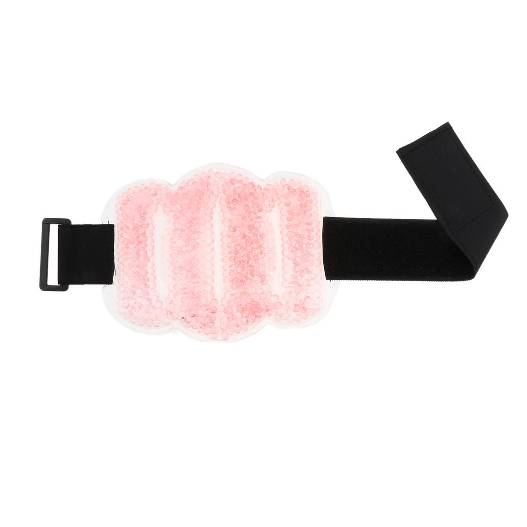 Reusable Gel Beads Hot Cold Compress Ice Pack Elbow Wrist Muscle Wrap Pink