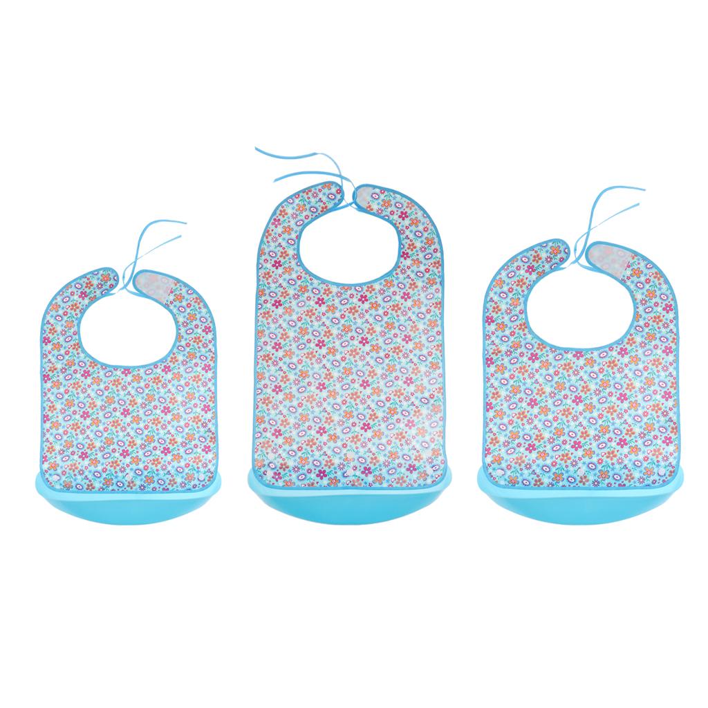 Large Adult Mealtime Bib Cloth Protector Disability Aid Apron Waterproof S