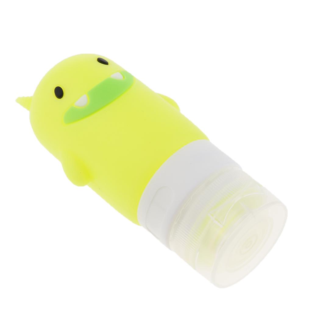 Silicone Travel Bottle Shampoo Lotion Cream Toiletries Container Green